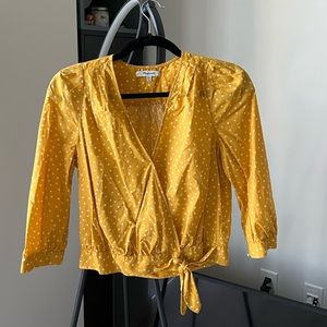 Madewell Wrap Star Top - Yellow